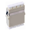 4Cabling - 4Cabling LC OM1 Multimode Through Coupler Flangeless Quad Ceramic Sleeve | Beige