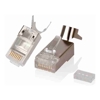 Cat6 Network Cables - Serveredge 8P8C CAT6A Fully Shielded Modular Crimp Plug for 22AWG~23AWG Wire (Solid / Stranded) Pack of 10