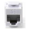 Cat6 Network Cables - Serveredge Universal Cat6 UTP RJ45 Modular Keystone Jack QUICK TOOL Compatible White Pack of 10