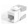 Cat6 Network Cables - Serveredge Universal Cat6A UTP RJ45 Modular Keystone Jack QUICK TOOL Compatible White Pack of 10