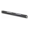 Cat6 Network Cables - Serveredge 12 Port CAT6 Patch Panel 1RU UTP Includes Cable Management Bar