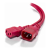 Power Cables - ALOGIC 1m IEC C13 to IEC C14 Computer Power Extension Cord Male to Female-RED