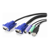 Serveredge KVM Cables - Serveredge 1.8m 3-in-1 KVM Cable PS2USB & VGA Suitable for Serveredge KVM's