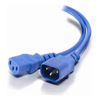 Power Cables - ALOGIC 0.5m IEC C13 to IEC C14 Computer Power Extension Cord Male to Female BLUE