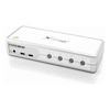 Serveredge KVM Switches - Serveredge 4-Port USB / DVI Desktop KVM Switch With Audio & USB Hub2.0  Includes Cables