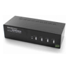 Serveredge KVM Switches - Serveredge 4-Port Dual Monitors DVI USB KVM Switch with Audio & Mic Includes Cables