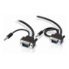 ALOGIC Audio Cables - ALOGIC 15m Pro Series Slim flexible VGA Cable with 80cm & 30cm 3.5mm Stereo Audio Cable Male to Male