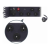 Serveredge Brackets & Mounting - Serveredge 2RU Basic 3m 10 Port PDU (10) 3 Pin AUS GPO Output (1) 3 Pin Aus Plug Input 10A 240V W/ Recessed Brackets