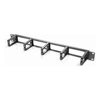 Rackmount Accessories - Serveredge 1RU Horizontal 5 RING Cable Management Rail Metal Body Plastic Fingers & Rear Cable Entry Holes