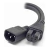 Power Cables - ALOGIC 0.5m IEC C14 to IEC C15 High Temperature Male to Female