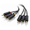 ALOGIC Audio Cables - ALOGIC Premium 1m 3 RCA to RCA 3  Composite Cable Male to Male