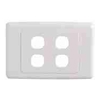 Rack Accessories - ALOGIC 4 Gang Wall Plate Clipsal Compatible (White) 
