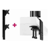 Atdec Brackets & Mounting - Atdec AWMS-2-LTHT75 Post Mounted Dual 49" Display Stand and Heavy-Duty F Clamp Desk Fixing Black