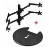 Atdec Brackets & Mounting - Atdec AWMS-6-13717 Six Monitor Arm 29.5" Post Desk Mount and Grommet Clamp Desk Fixing Black