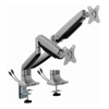 Brateck Brackets & Mounting - Brateck LDT82-C024UC DUAL SCREEN HEAVY-DUTY GAS SPRING MONITOR ARM WITH USB PORTS For most 17"~35" Monitors Matte