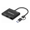 Wireless Network Adapters - Simplecom DA327 USB 3.0 or USB-C to Dual HDMI Display Adapter for 2x 1080p Extended Screens