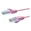 4Cabling - 4Cabling 2.5m CAT6A THIN U/UTP LSZH 28 AWG RJ45 Network Cable | Pink