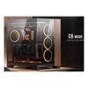 Computer / PC Cases - Antec C8 Wood E-ATX ATX Seamless Edge View Front and Side USB-C 4mm Tempered Glass 360mm liquid cooler top bottom side.