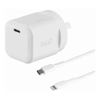 Home & Wall Chargers - 3Sixt Wall Charger GaN 20W USB-C PD + USB-C to Lightning W