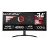 Monitors - LG 34WR50QK-B 34IN 5MS 100HZ QHD (3440x1440) CURVED ULTRAWIDE MONITOR HDMI DISPLAYPORT 1.4 HDR10 VESA 3 YEAR WARRANTY