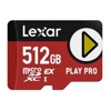 Micro SD Cards - Lexar PLAY PRO microSDXC Express Card 512GB microSDXC high performance microSD Express up to 900MB/s read and 600MB/s