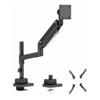 Brateck Brackets & Mounting - Brateck LDT80-C012P Super Heavy-Duty Pole-Mounted Gas Spring Monitor Arm Matte Black Fit Screen Size:	24"-57" Up to 27