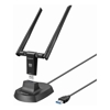 Wireless Network Adapters - Simplecom NW811v3 AX5400 Tri-Band WiFi 6E USB Adapter with 2x 5dBi High Gain Antennas