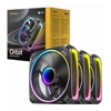 Case Fans - Antec Orbit 120 ARGB 3PK Extreme Lighting 4 sides  Mirror inward Effect PWM 28MM Thickness Focus Airflow 66.72 CFM FDB
