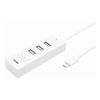 USB 3.0 Cables - Type-C USB 3.1 3-Port Hub with switch + Card Reader Combo White