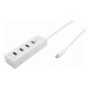 USB 3.0 Cables - Type-C USB 3.1 4-Port Hub with Switch White
