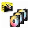 Case Fans - Corsair RS120-R ARGB 120mm PWM Reverse Fans Triple Pack Black 3x RGB Fans 2100 RPM 65.82 CFM Static Pressure Magnetic