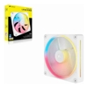 Case Fans - Corsair iCUE LINK LX140-R RGB 140mm PWM Reverse Fan Expansion Single Pack White: 90.6 CFM 2000 RPM 38.3 dBA 0.45A