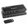USB 3.0 Cables - Simplecom KM430 Dual HDMI Monitor KVM Switch for 2 Computers with 4-Port USB Hub 4K@60Hz Keyboard Hotkey