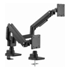 Brateck Brackets & Mounting - Brateck Fabulous Pole-Mounted Gas Spring Dual Monitor Arm Fit Most 17"-35" Monitors Up to 20kg per screen VESA