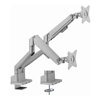 Brateck Brackets & Mounting - Brateck Dual Monitor Thin Gas Spring Monitor Arm Fit Most 17"-32" Monitors Up to 9kg per screen VESA 75x75/100x100