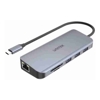 Docks & Port Replicators - Unitek 9-in-1 USB-C 4K Hub Grey