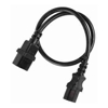 4Cabling - 4Cabling 011.180.1002 IEC C14-C13 Extension Cord Male-Female Length: 2m Black 1 Year Warranty