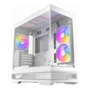 Computer / PC Cases - Antec C2M ARGB White Micro-ATX/ITX steel/glass 5 slots 415mm GPU 165mm CPU 240mm ARGB fan USB-C 10Gbps