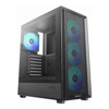 Computer / PC Cases - Deepcool CC550 4F High Airflow Mid Tower ATX Case 4 Pre-Installed Fans USB3.0 x1USB2.0 x1Type-C x1Audio x1