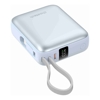Choetech - Choetech B832-BL Mini 35W 10000mAh Power Bank with LED Display + USB-C Cable Light Blue