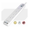 Generic Powerboards - Sansai 4 Way Basic Powerboard USB Ax2 4 Outlets Master Switch Surge and overload protection1M Length