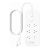 Belkin Powerboards - Belkin SurgePro 6-Outlet Surge Protector With Dual USB-C (30W) White(SRB006AU2M) 2M Power Cord 650 Joules $50000 CEW  2