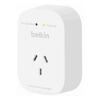 Belkin Powerboards - Belkin SurgePro 1-Outlet Surge Protector White (SRA010AU)1800 Joules Belkin 6-Point Safety System RCM Certified $30000