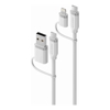 ALOGIC - ALOGIC Elements Silicone 4-IN-1 USB 2.0 Cable 100W White-1.5m
