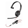 HP - HP Poly Blackwire 5210 Monaural USB-C Headset +3.5mm Plug +USB-C/A Adapter (Bulk)
