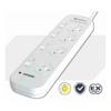 Generic Powerboards - Sansai 4 Way Powerboard 4 Outlet 10A 240V Individually Switched 2 extra spaced sockets 1M Length