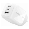 Home & Wall Chargers - Belkin BoostCharge Pro 70W 3-Port GaN Wall Charger White (WCH018AUWH) Compact  Powerful Laptop Charger Travel-Ready