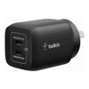 Home & Wall Chargers - Belkin Dual USB-C 65W (45W + 20W) Wall Charger Black (ENA007auBK) Compact Travel-Friendly Ideal for Nintendo Switch