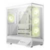 MSI - MSI MAG PANO 130R PZ WHITE Mid Tower ATX Gaming Case Tempered Glass Drive Bays: 3x2.5" SSD & 2x3.5" HDD Expansion
