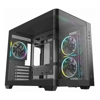 Deepcool Computer / PC Cases - Deepcool CG330U 3F Panoramic Curved Glass Dual Chamber Micro-ATX Case 3 Pre-installed PWM ARGB Fan 1x USB-C1x USB 3.0